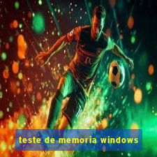 teste de memoria windows